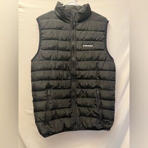 Elevate Men's Mercer POPEYES Logo Insulated Black Puffer Zippered Vest Small
